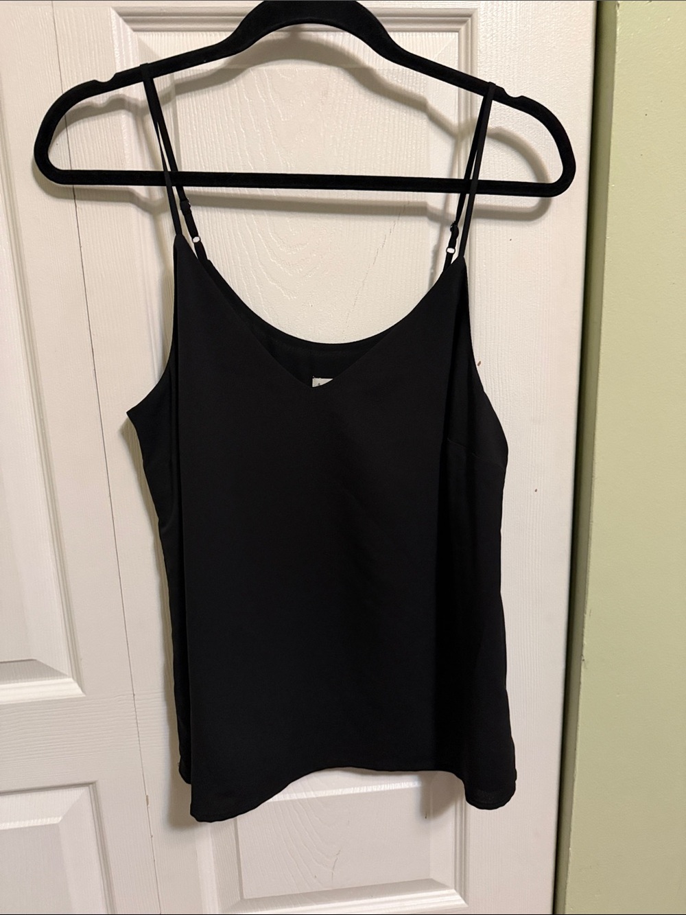 a new day Black V-Neck Adjustable Strap Camisole
